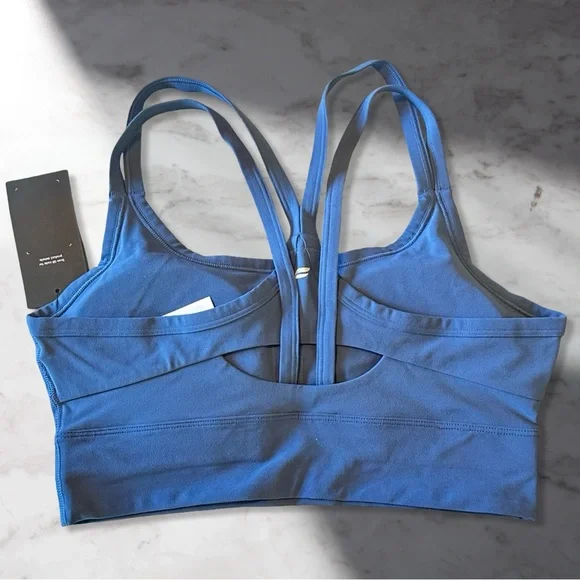 NWT Fabletics Principal Longline Medium Impact Sports Bra In Classic Indigo Sz M - Picture 5 of 11